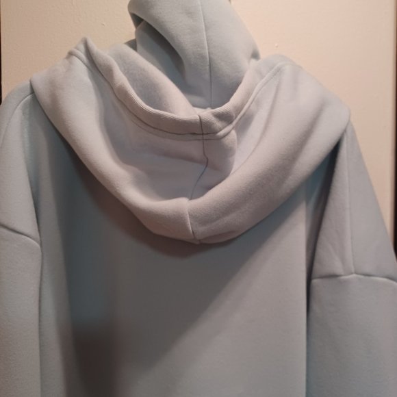 Forever 21 Baby Blue Hoodie Sweatshirt Size !X - Picture 4 of 5